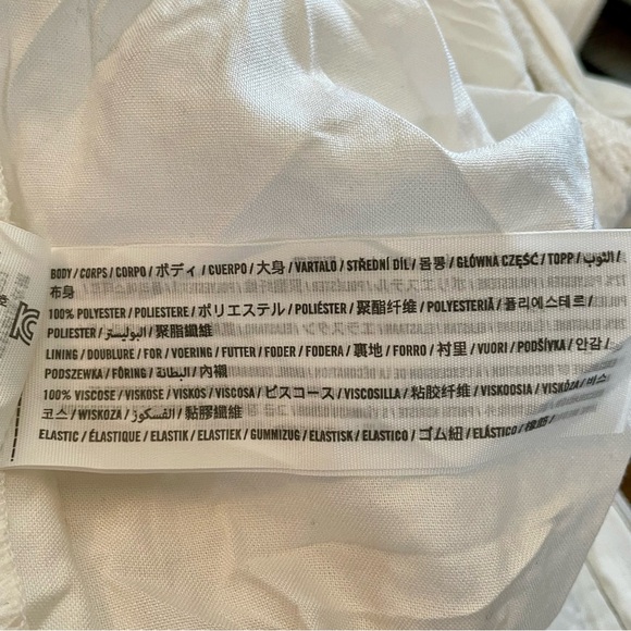 Abercrombie & Fitch Ivory White Eyelet Lace Mini Dress  Tie Waist medium tall - Picture 11 of 11